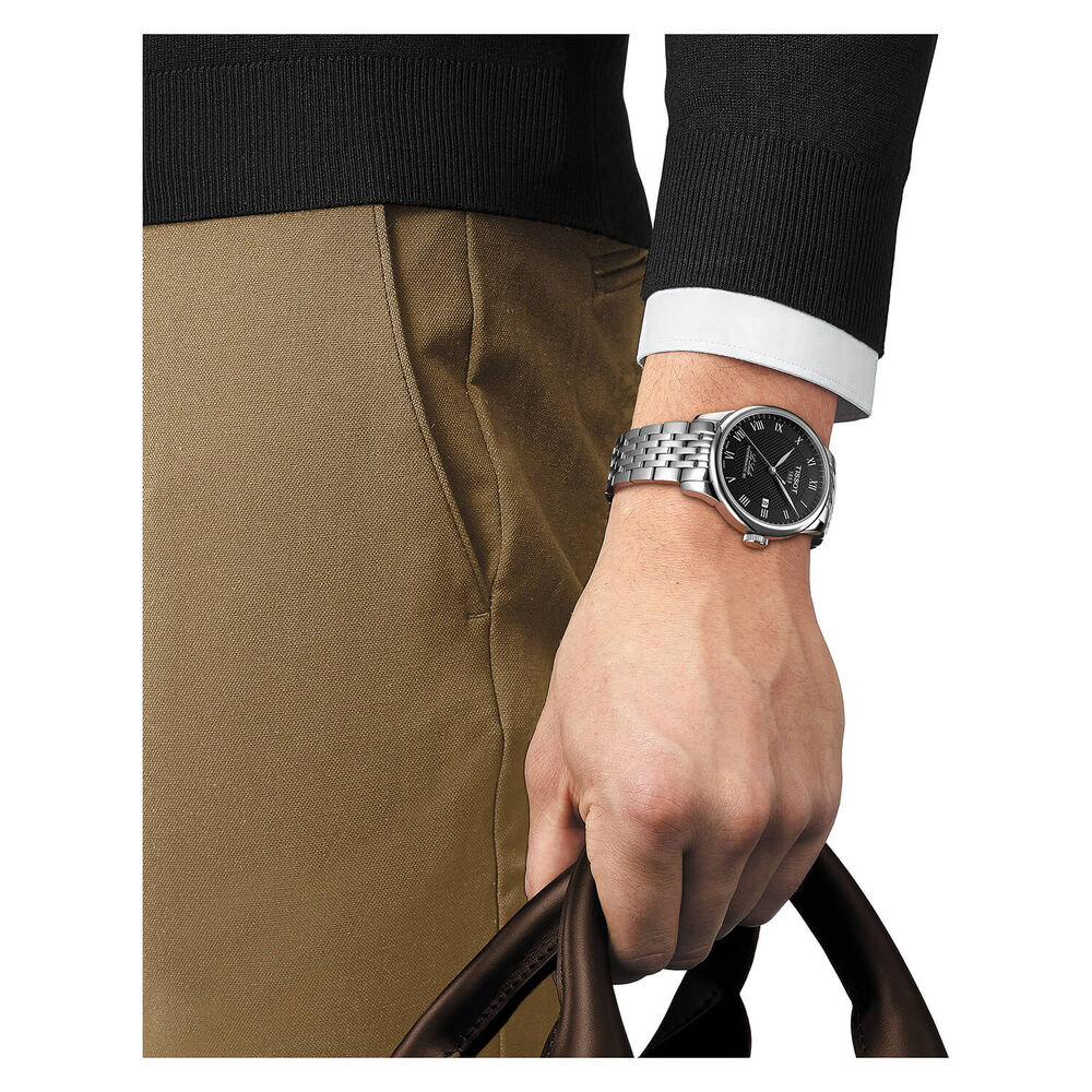 Tissot T-Classic Le Locle Powermatic 80 Black Stainless-Steel watch