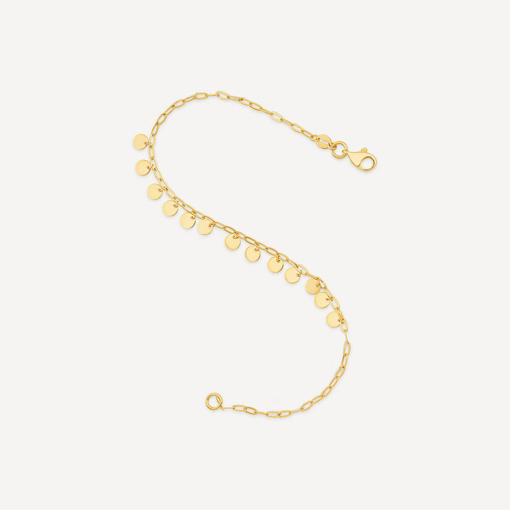 9ct Yellow Gold Polished Mini Discs Bracelet image number 3