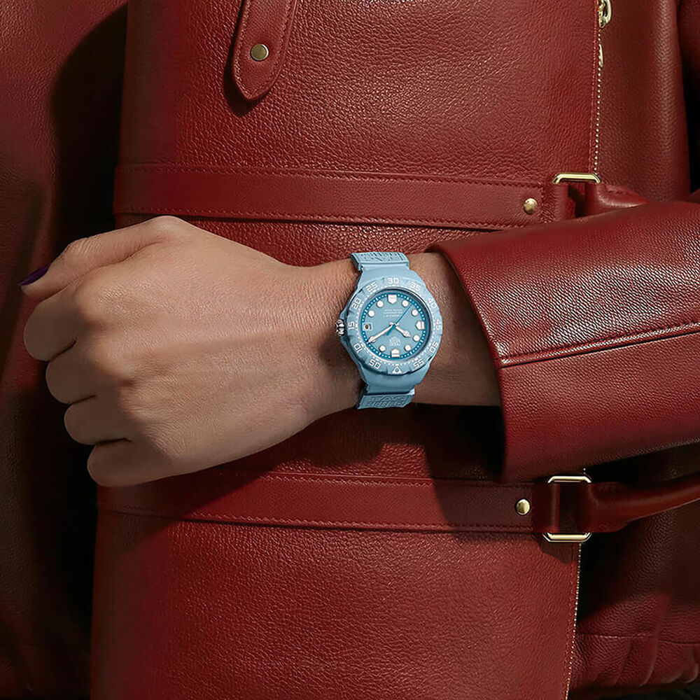 TAG Heuer Formula 1 Solargraph Blue Dial Rubber Strap Watch