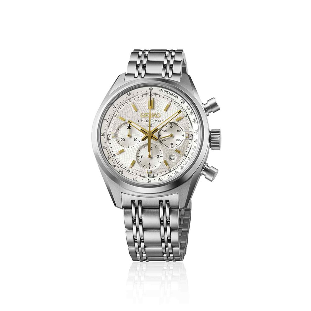 Seiko Prospex Speedtimer 145th Anniversary Limited Edition 42mm White Dial Chronograph Watch image number 3