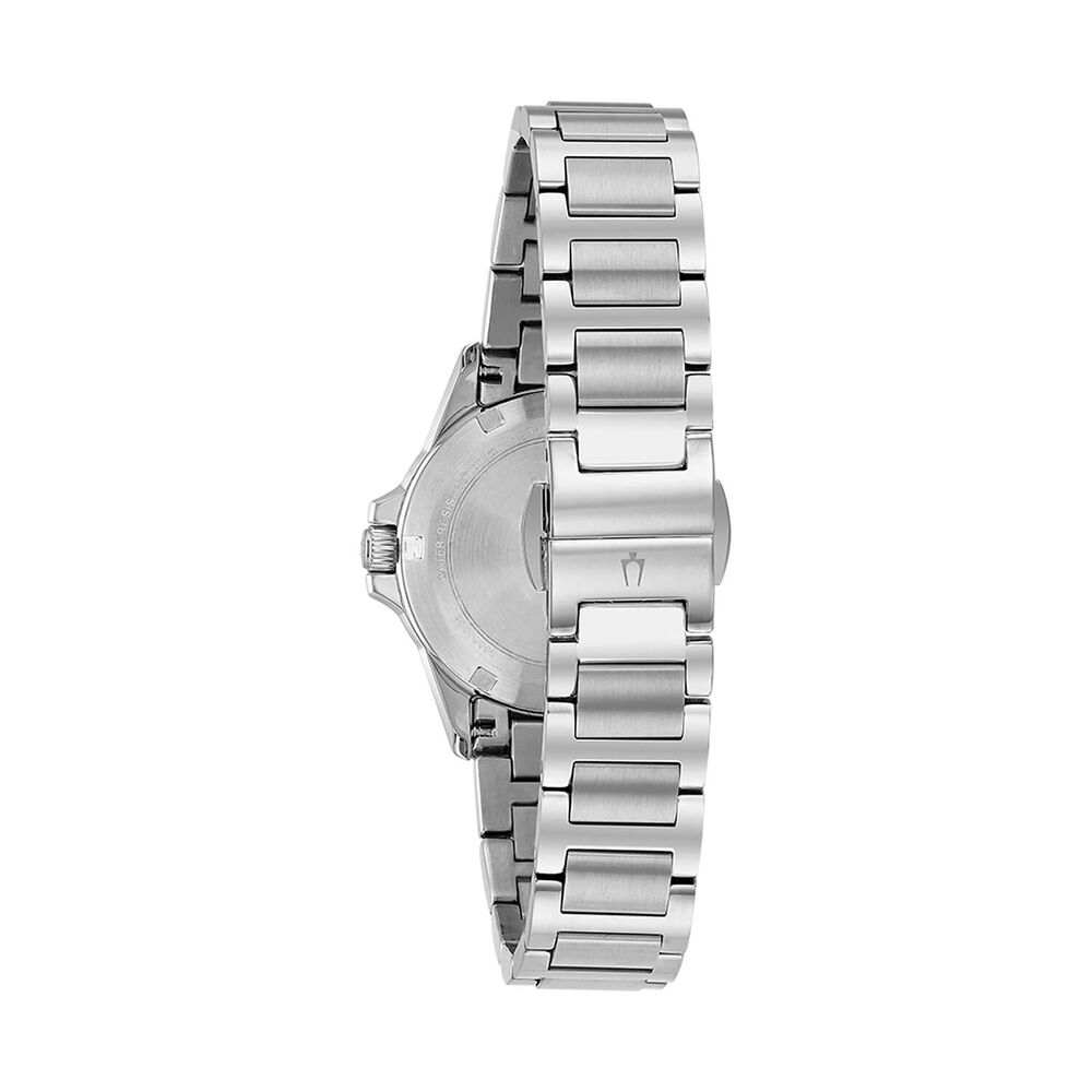 Bulova Marine Star Diamond 32mm White Dial Steel Bracelet Watch image number 1