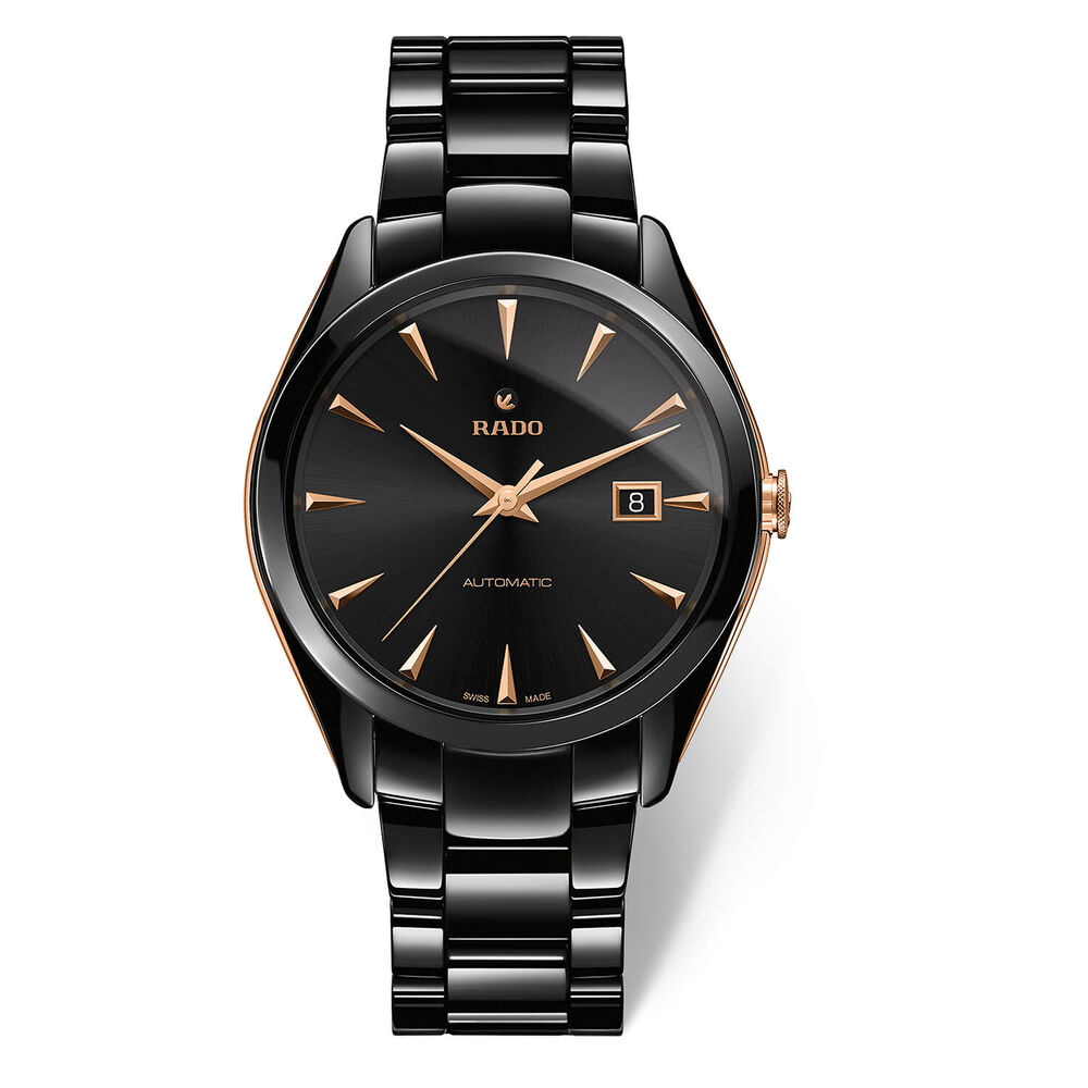 Rado Hyperchrome Black Dial Ceramic Bracelet Mens Watch