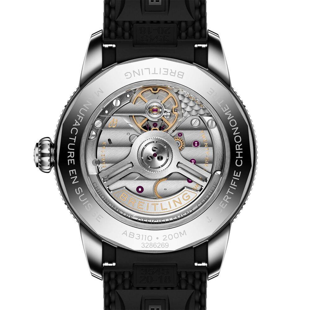 Breitling Superocean Heritage B31 Automatic 40mm Black Dial Mesh Rubber Strap Watch image number 1