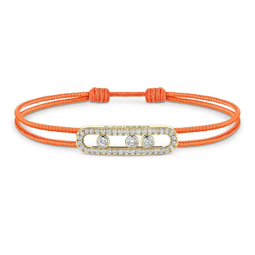 Messika Care(s) Yellow Gold 0.26ct Diamond Orange Cord Bracelet