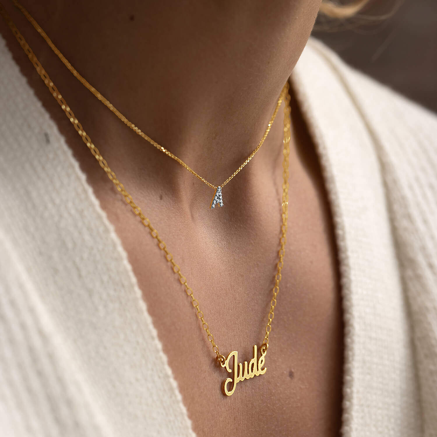 9 carat gold personalised necklace shop
