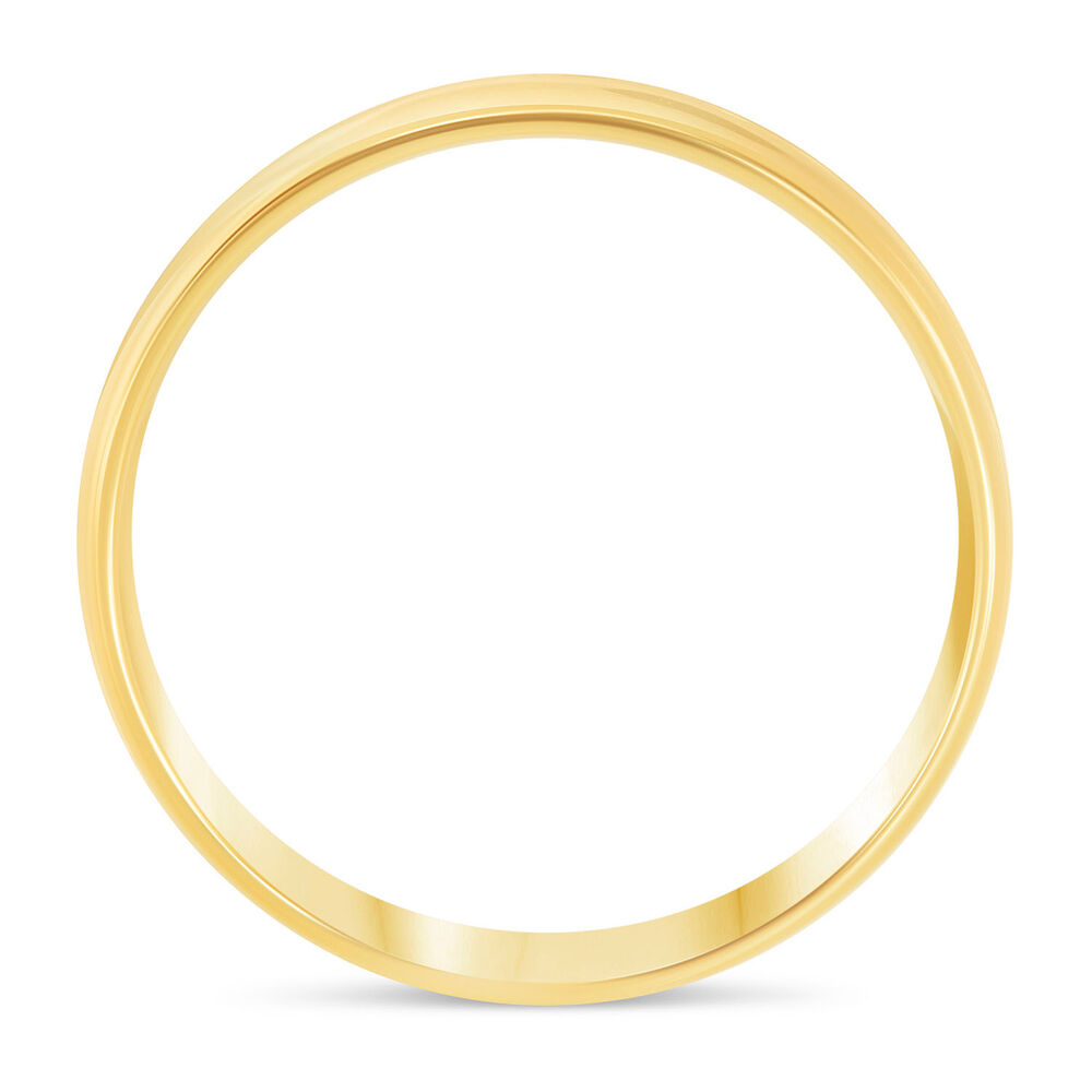 18ct gold 4mm classic court plain wedding ring image number 2