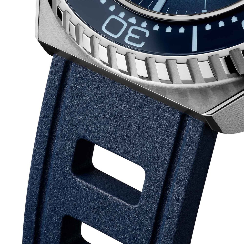 OMEGA Seamaster Ploprof 1200M 55x45mm Summer Blue Dial Blue Rubber Strap Watch image number 4