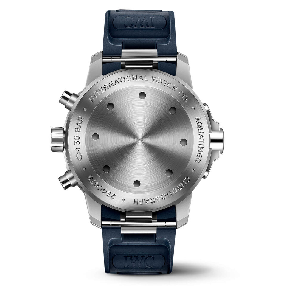 IWC Schaffhausen Aquatimer Chronograph Blue Dial Strap Watch image number 3