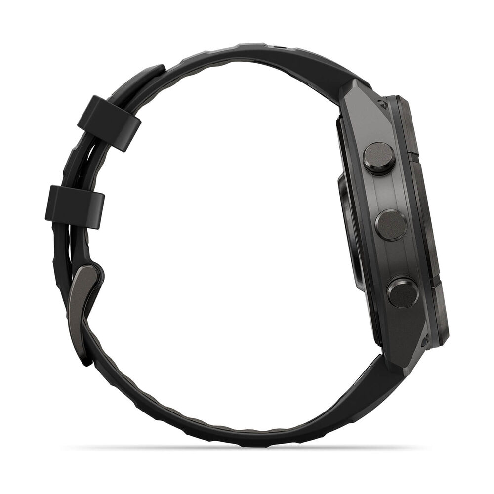 Garmin fenix 9 Pro 47mm Carbon Gray DLC Titanium Black/Pebble Grey Silicone Strap Watch