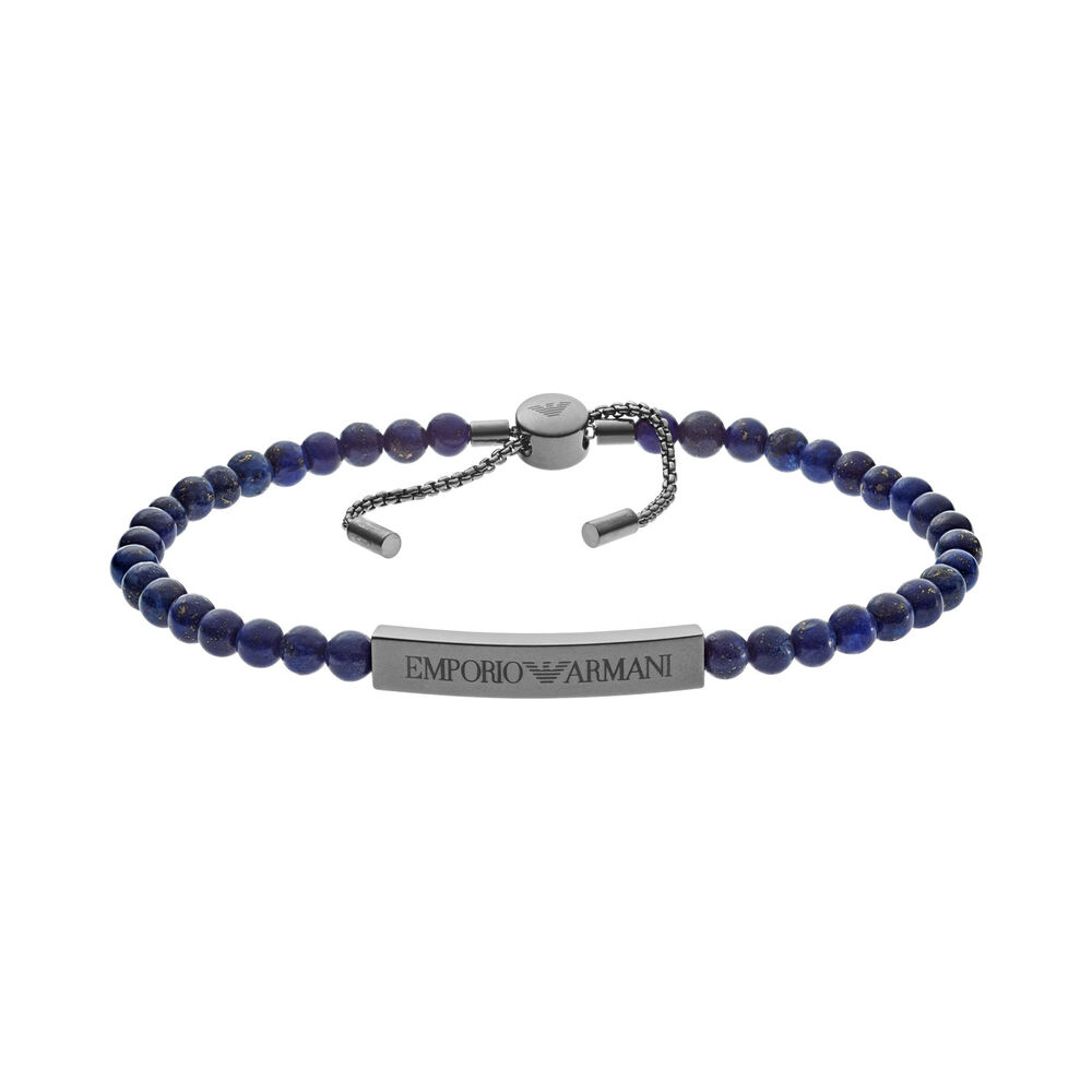 Emporio Armani Heritage Blue Bead Bracelet image number 0