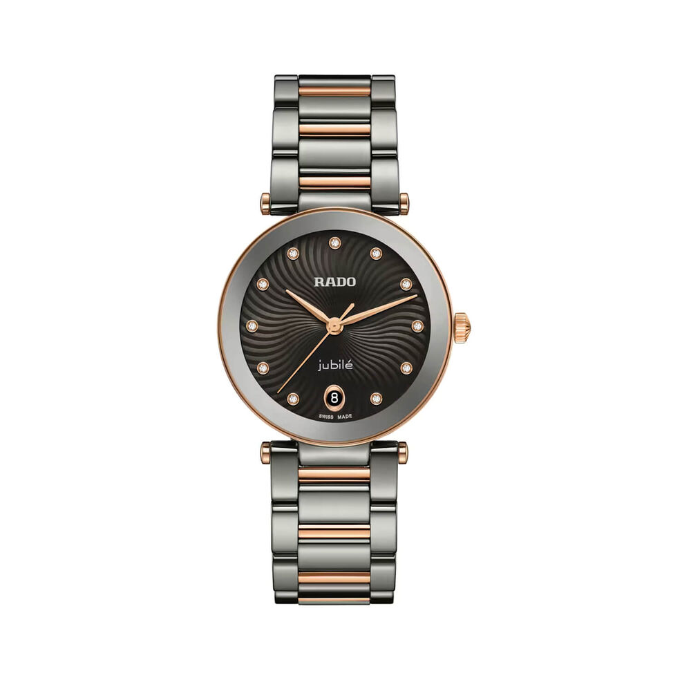 Rado LaCoupole Diamonds 31mm Grey Dial Plasma High-Tech Ceramic Bracelet Watch image number 0