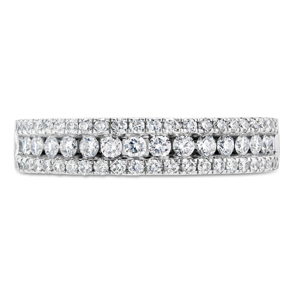 18ct white gold 0.52 carat diamond eternity ring image number 1