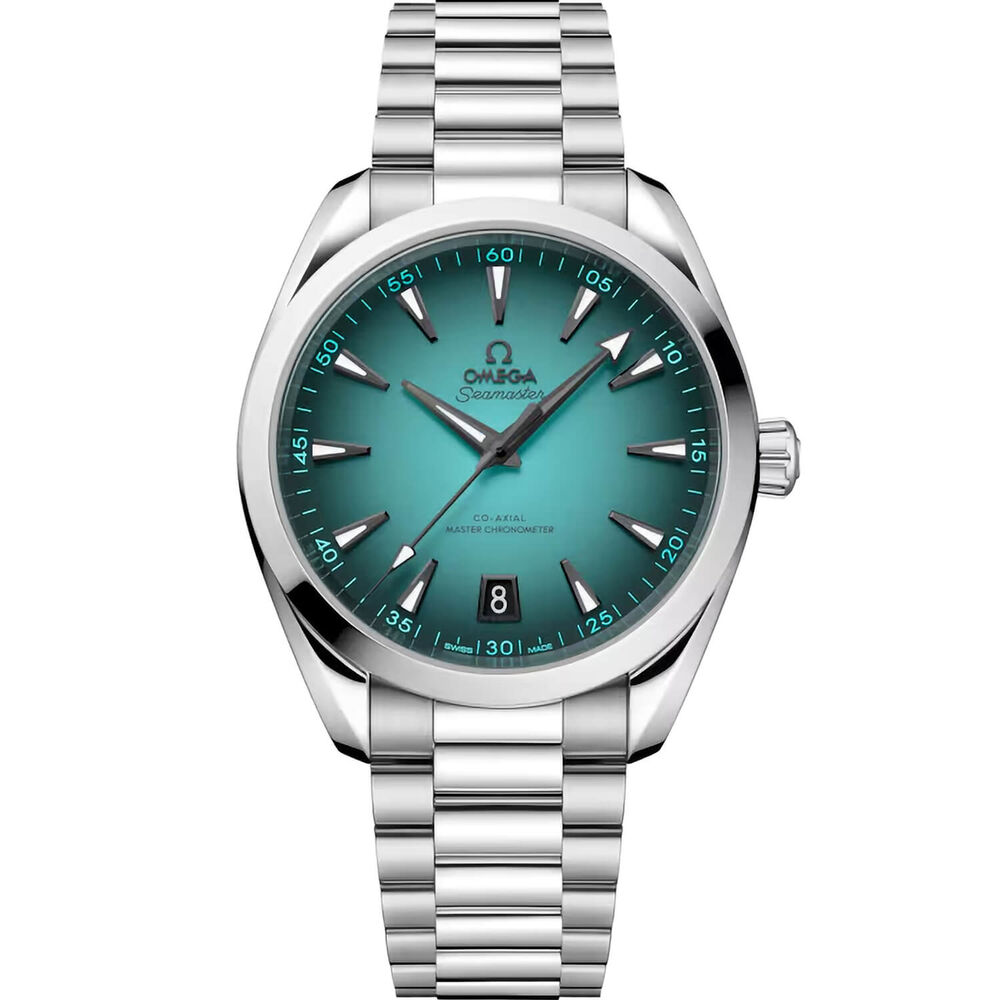 OMEGA Seamaster Aqua Terra 150M 41mm Turquoise Dial Steel Bracelet Watch image number 0
