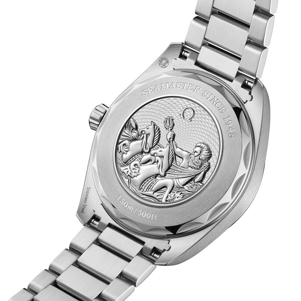 OMEGA Seamaster Aqua Terra 150M Gmt Worldtimer 43mm Summer Blue Dial Steel Bracelet Watch image number 3
