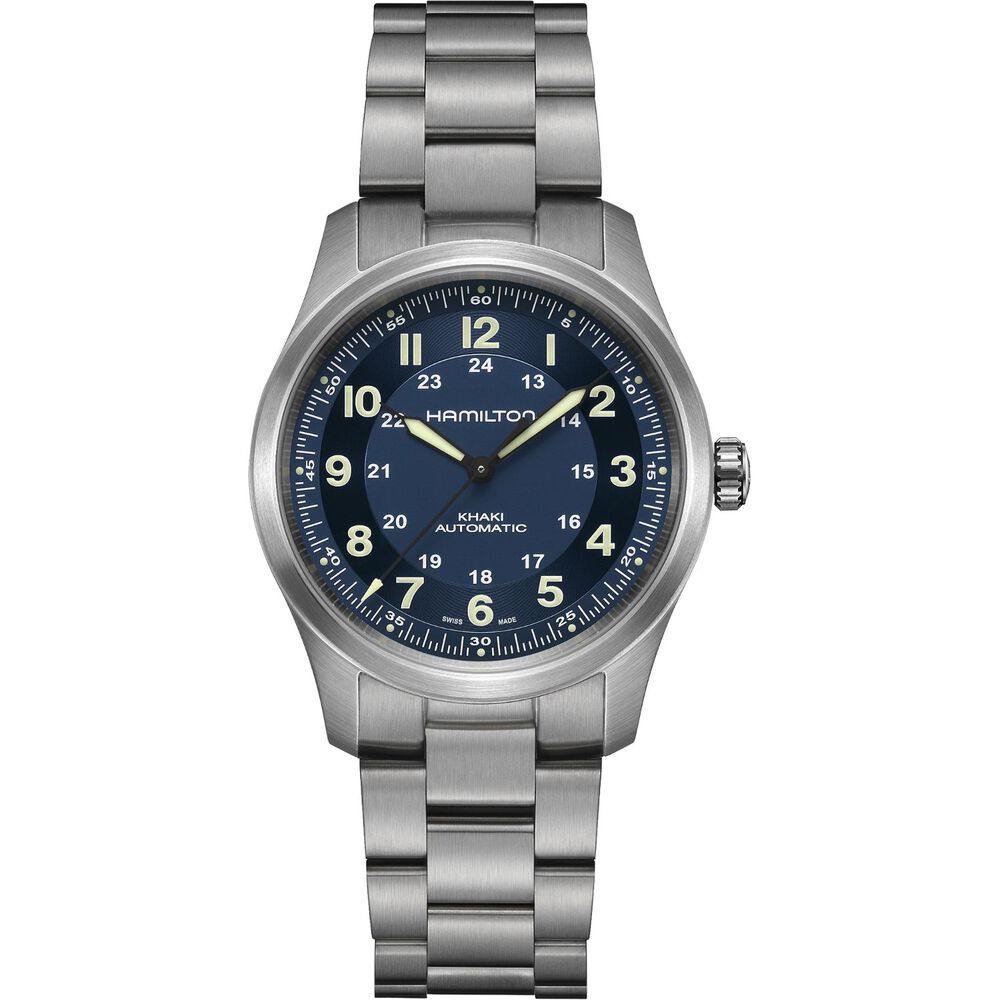 Hamilton Khaki Field Titanium Auto 38mm Blue Dial Titanium Case Watch