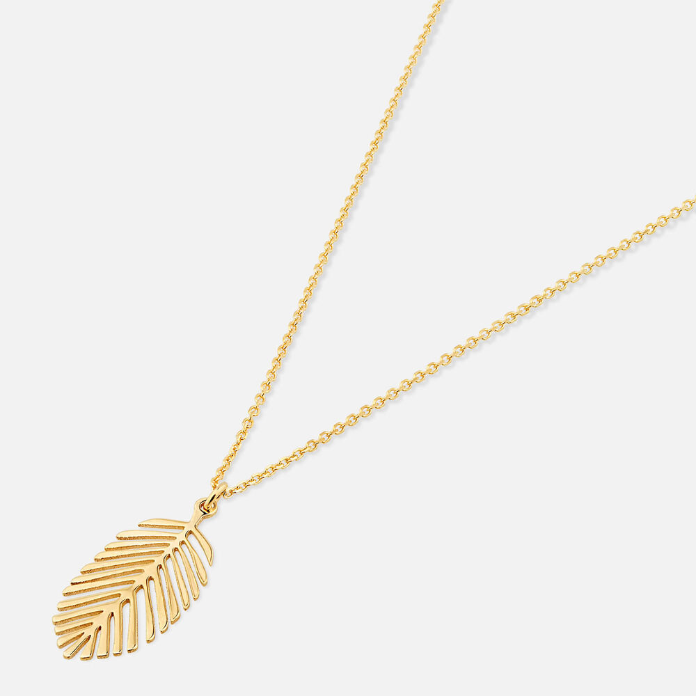 9ct Polished Feather Pendant