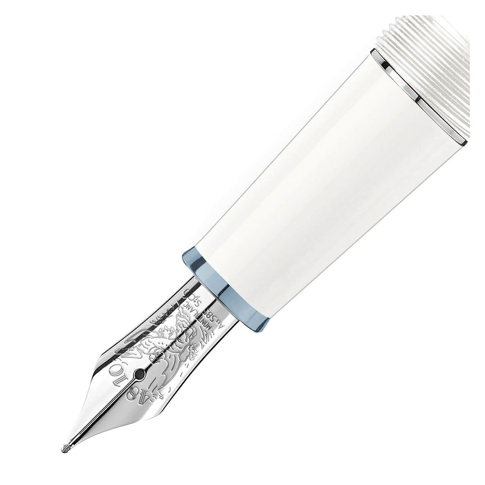 Montblanc Meisterstück Glacier Classique White Fountain Pen image number 1