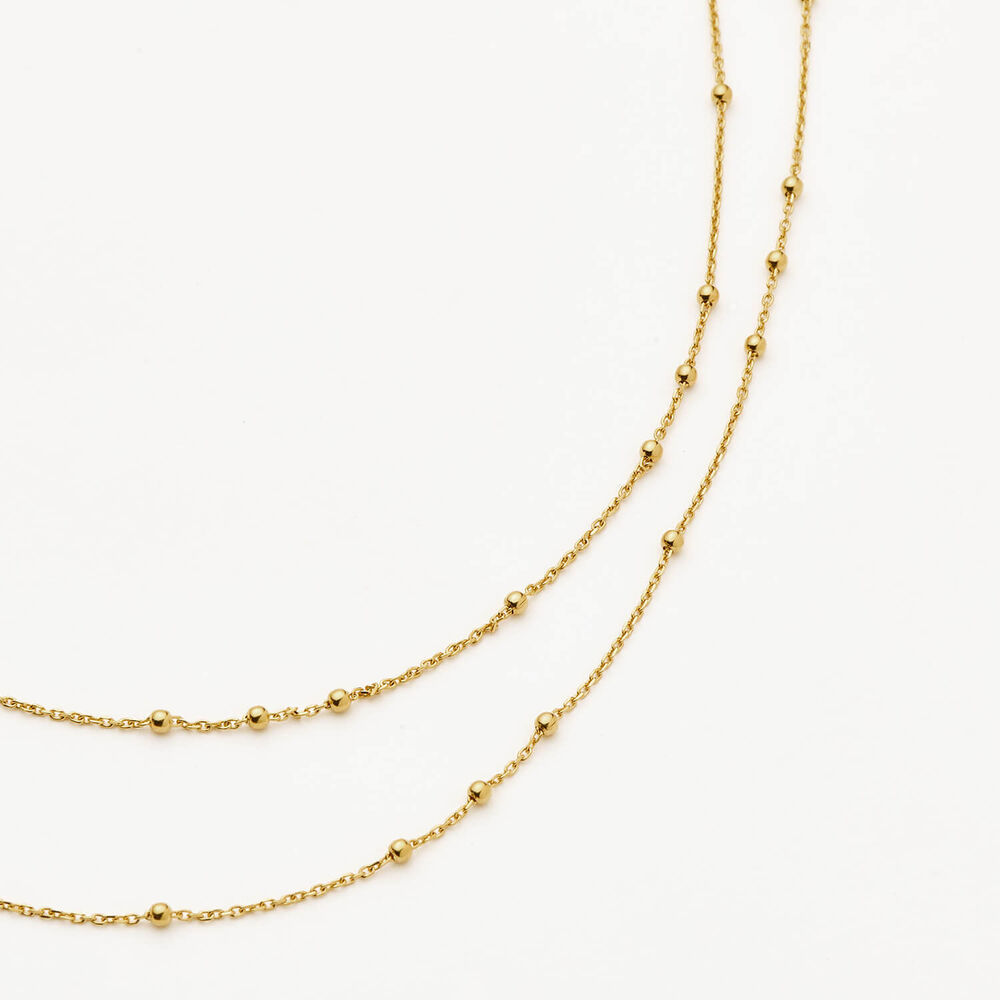Missoma 18ct Gold Vermeil Sterling Silver Double Chain Necklace