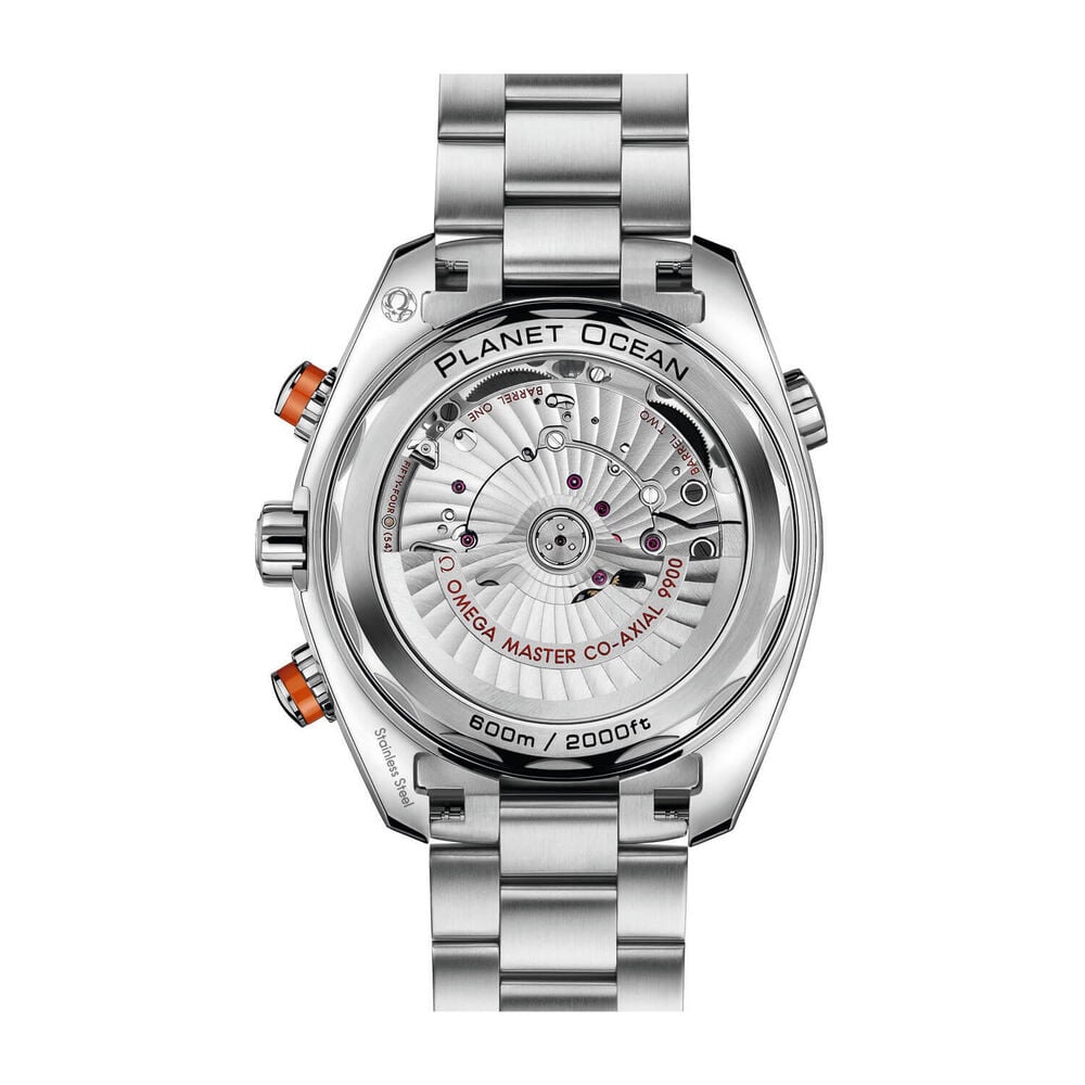 Omega Seamaster Planet Ocean Grey Dial Mens Silver Bracelet Watch