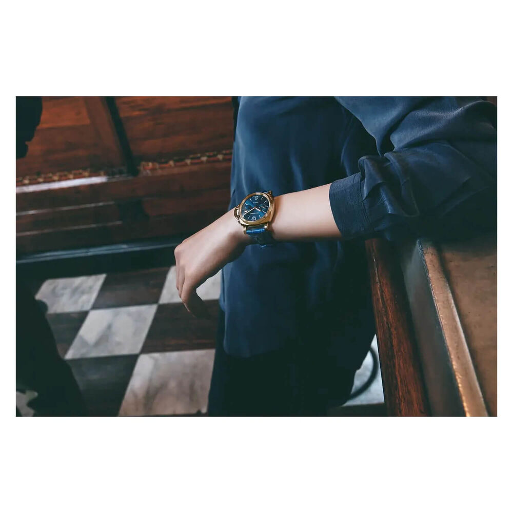 Panerai Luminor Due 38mm Luna Blue Dial Strap Watch image number 6