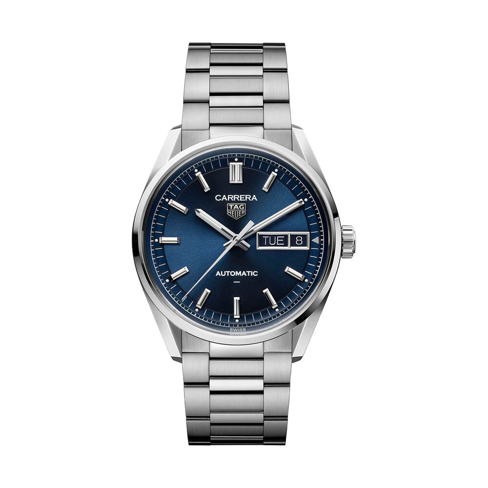 TAG Heuer Carrera Day-Date 41mm Blue Dial Stainless Steel Bracelet Watch