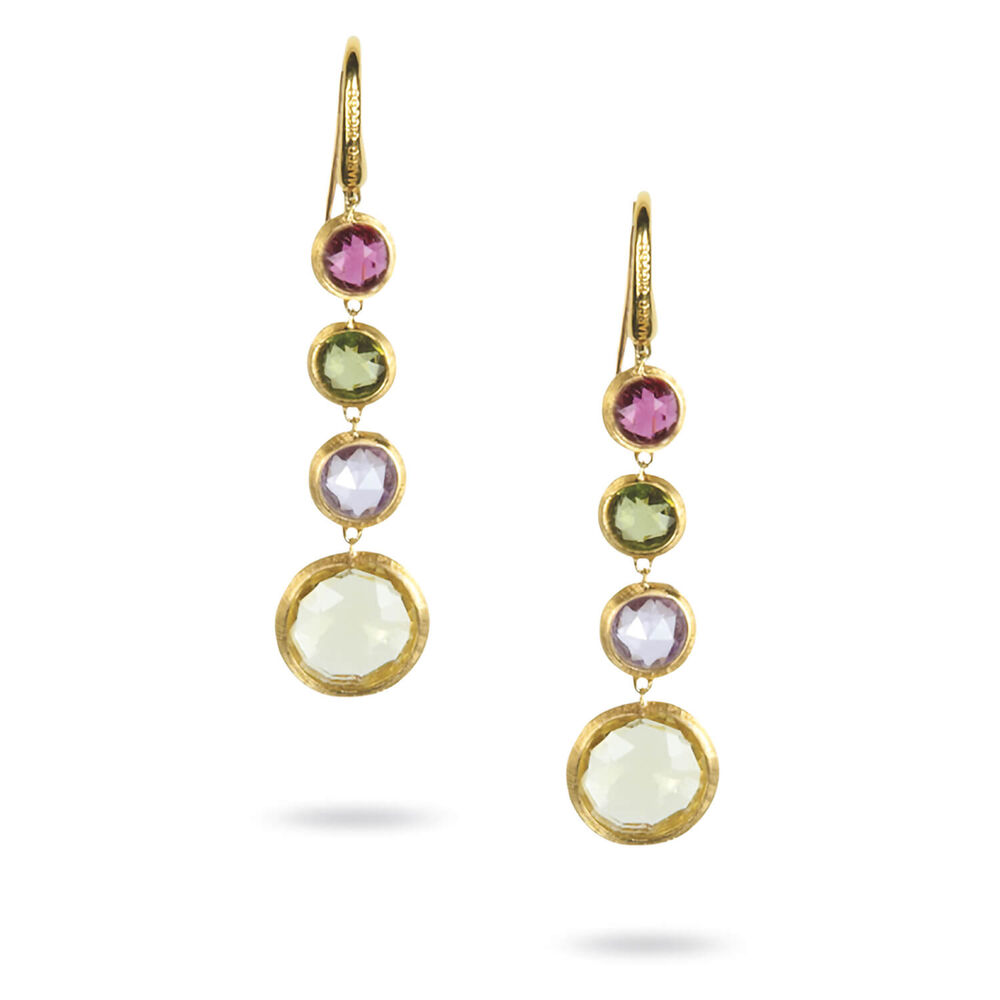 Marco Bicego Jaipur 18ct gold mixed gem earrings image number 0