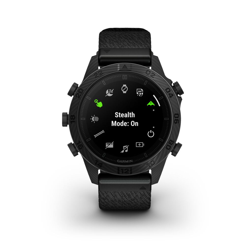 Garmin MARQ® Commander (Gen 2) - Carbon Edition 46mm Titanium Case Nylon Strap Watch image number 4