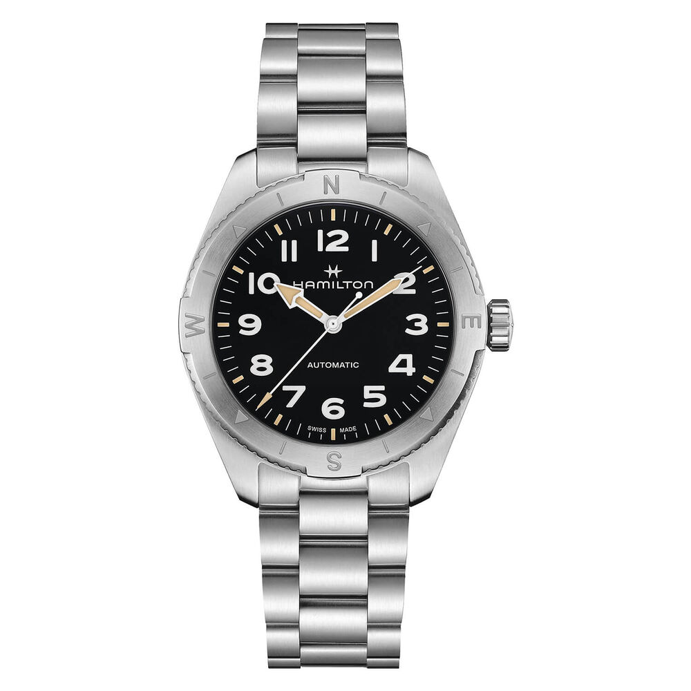 Hamilton Khaki Field Expedition Auto 41mm Black Dial Steel Bracelet Watch