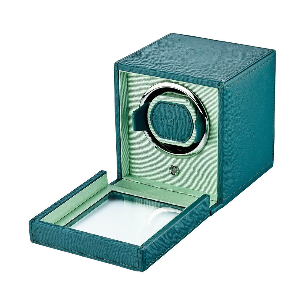 WOLF Cub Seltzer Tea & Mint Single Watch Winder With Cover