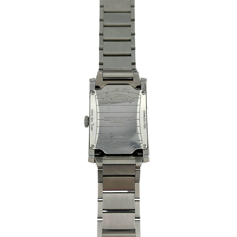 Pre-Owned Baume & Mercier Hampton Black Dial Steel Bracelet Watch image number 2