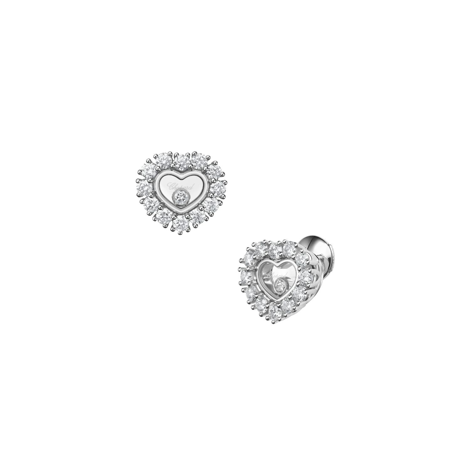 Happy Hearts Icon 1.23ct Diamond Heart Stud Earrings Ladies