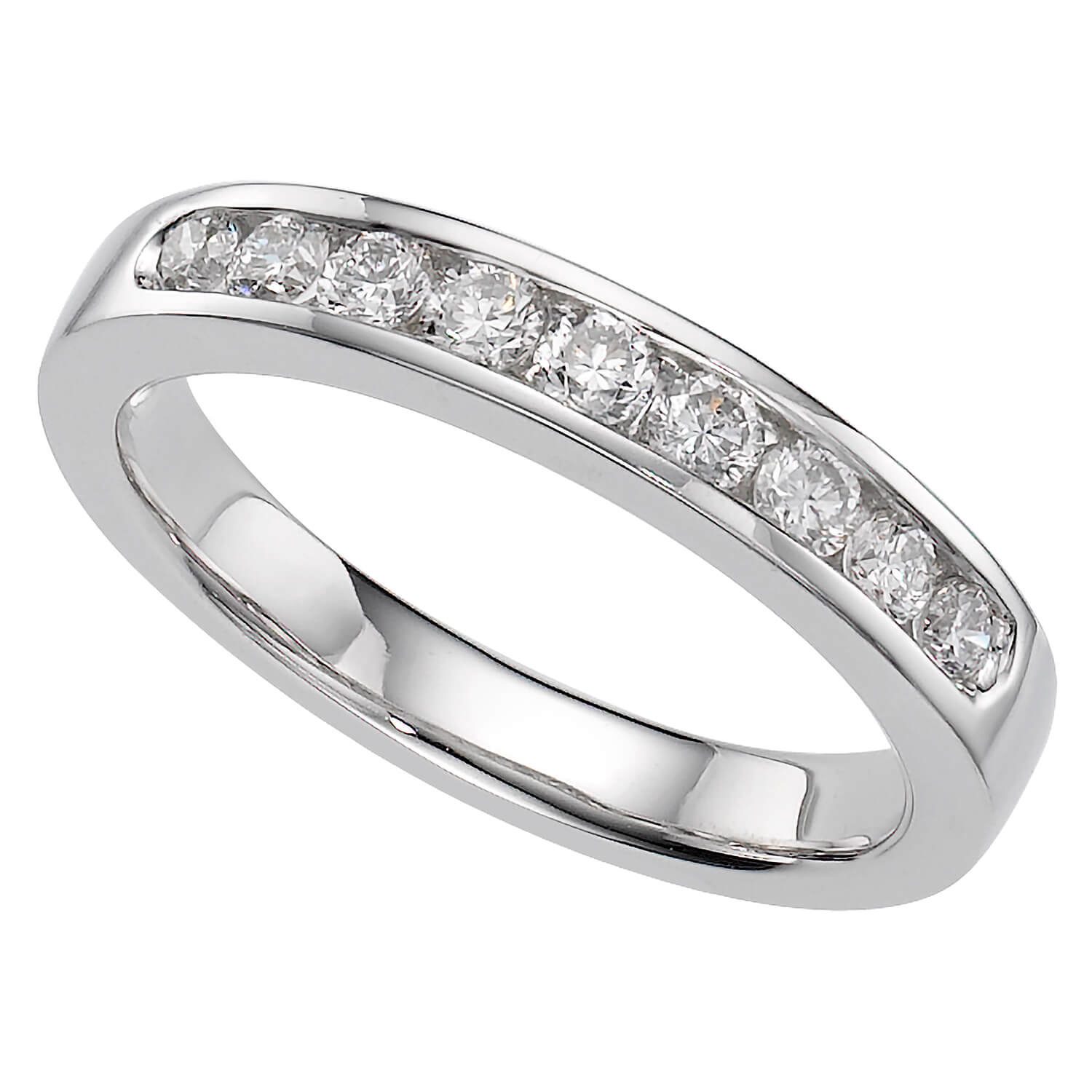 18ct gold 0.33 carat diamond channel-set eternity ring Ladies Size: J