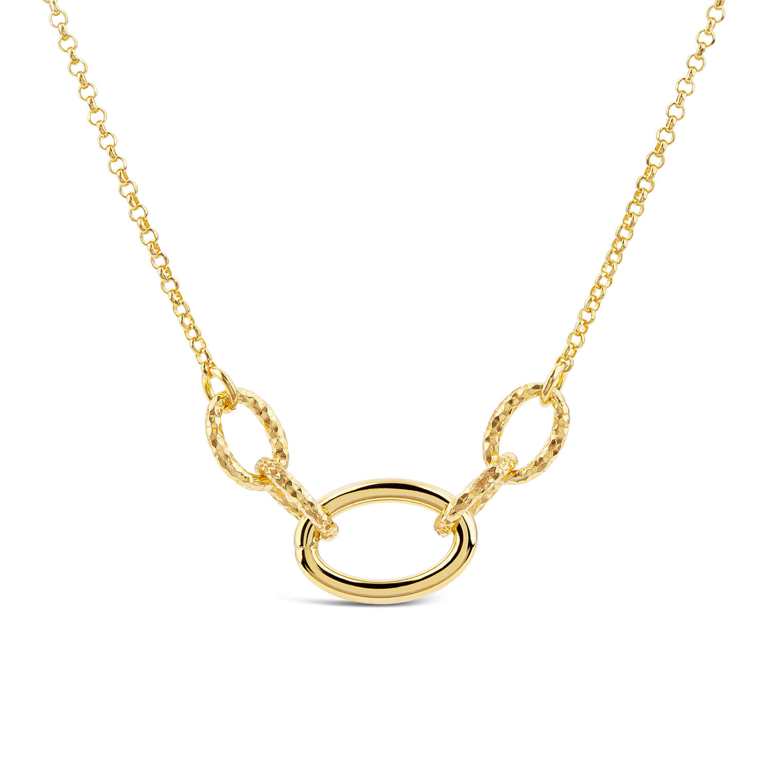 Gold Plated Silver & Link Necklet Ladies