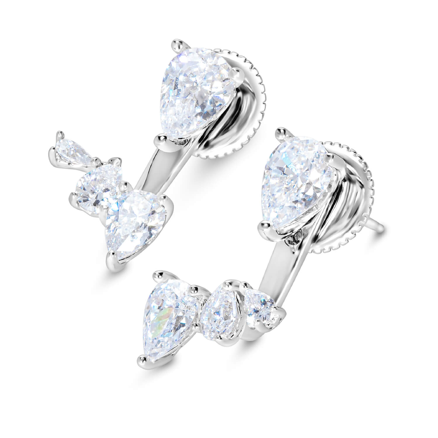 Silver Navis Ear Jackets Ladies