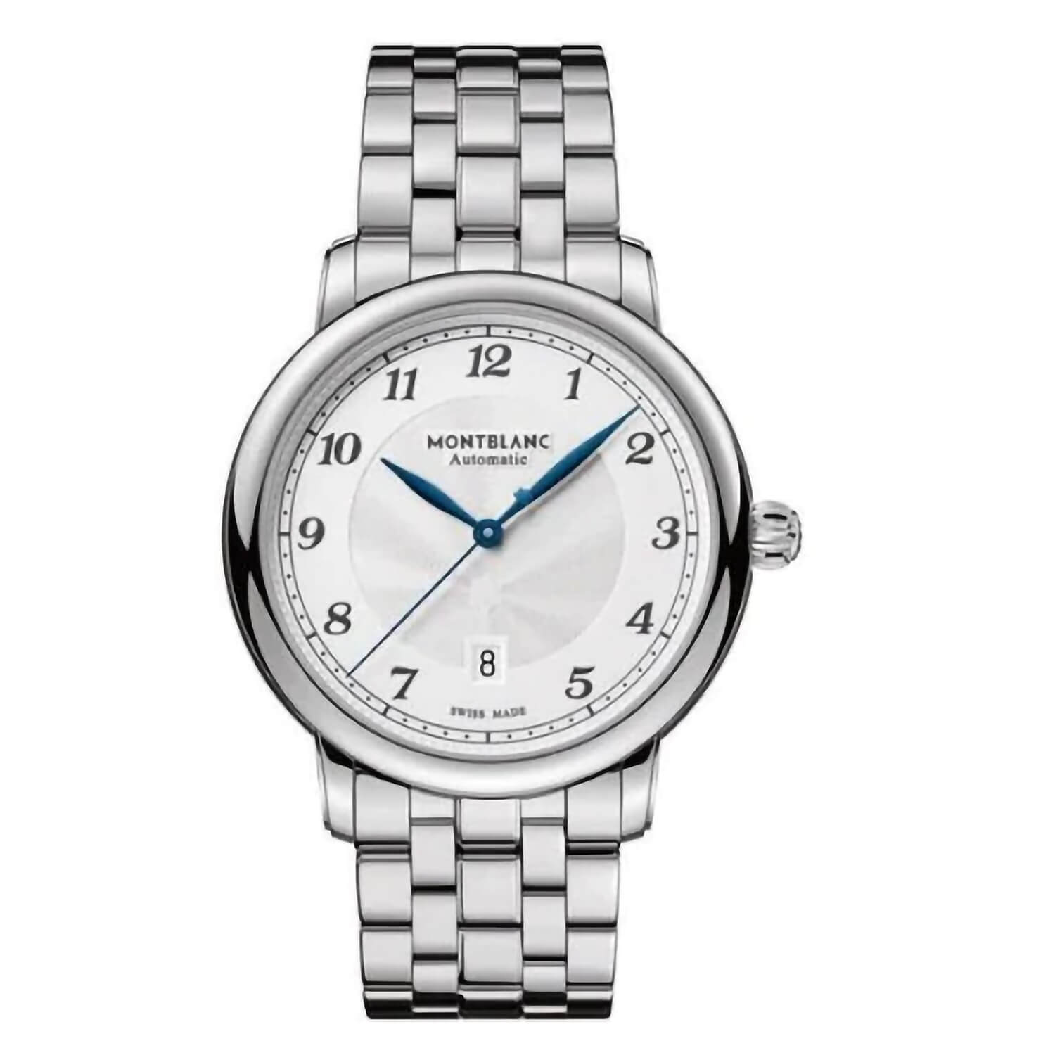 montblanc star legacy 42mm silver dial bracelet watch