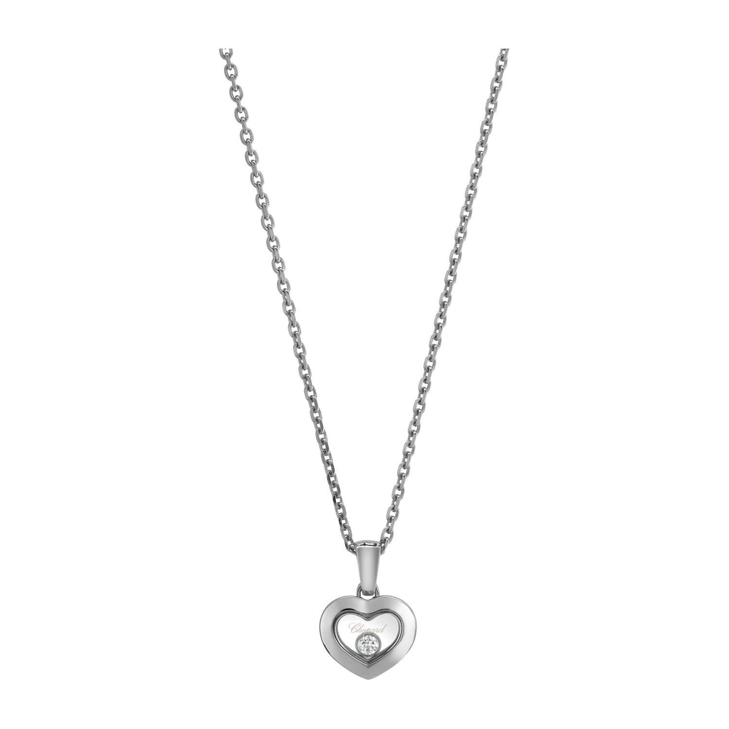 18ct Gold Happy Diamond Icon Heart Pendant Ladies