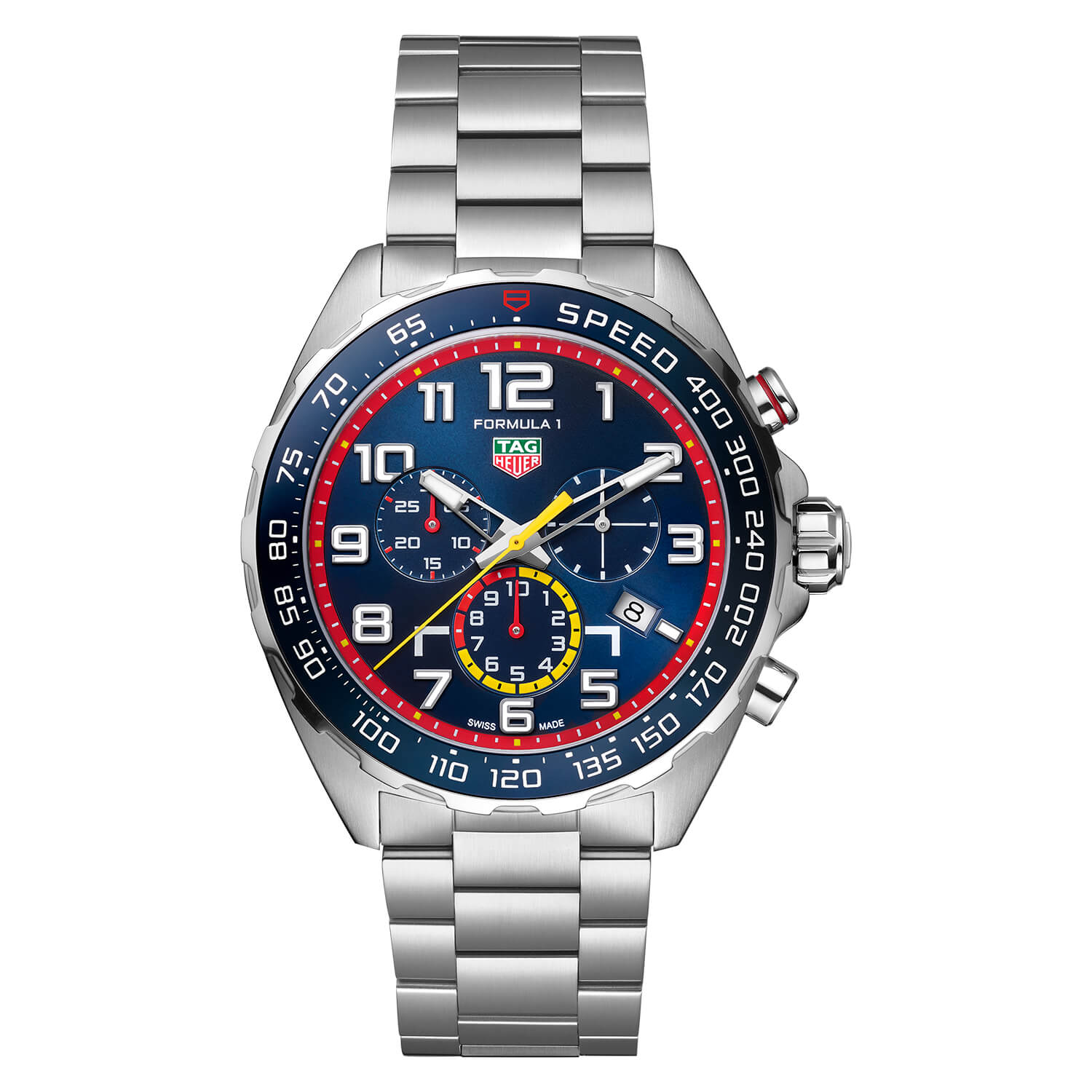 Formula 1 Chronograph x Red Bull Racing 43mm Blue Dial Stainless Steel Bracelet Men's