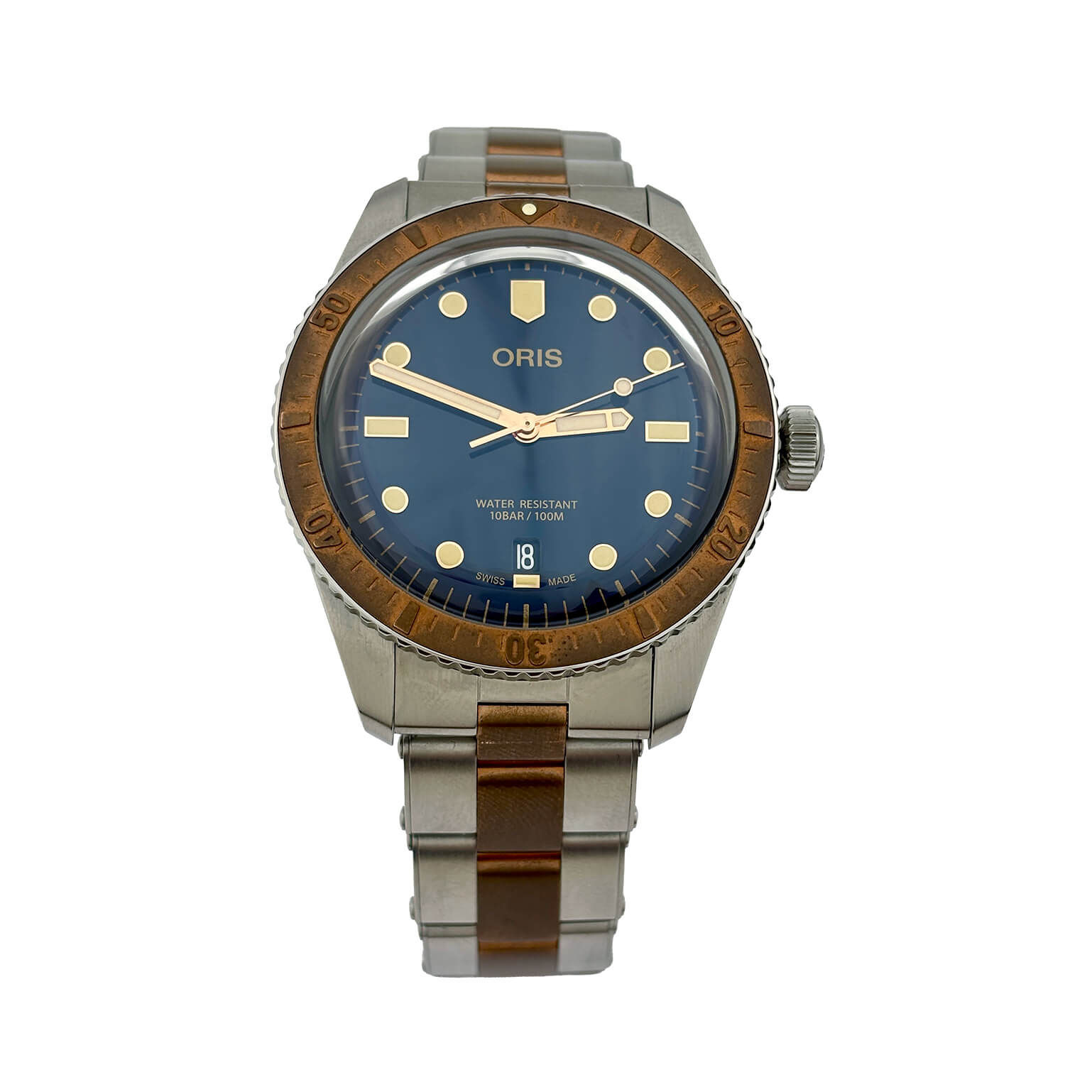 Pre-Owned Divers 65 40mm Blue Dial Steel Bracelet