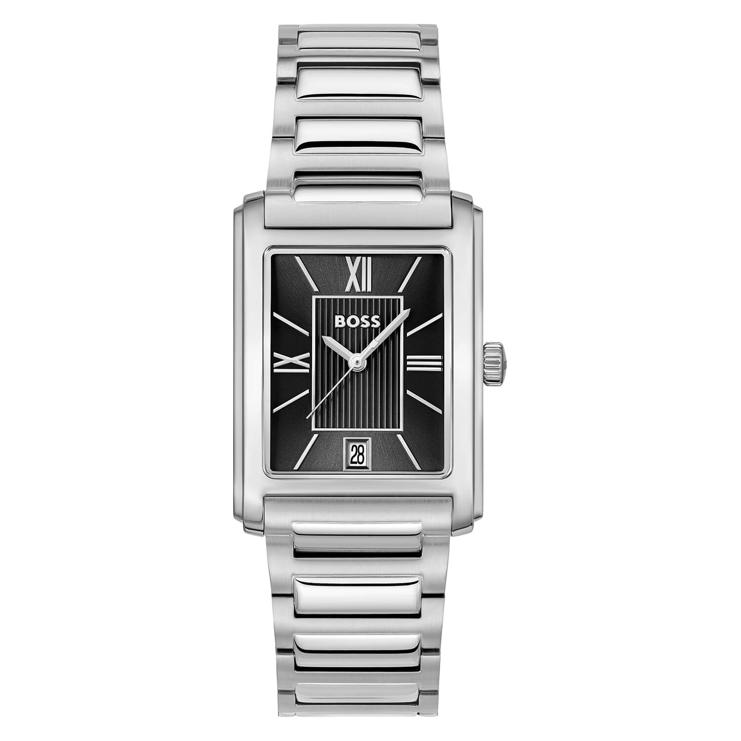 Principle Dress 28x39mm Black Dial Stainless Steel Bracelet Men's