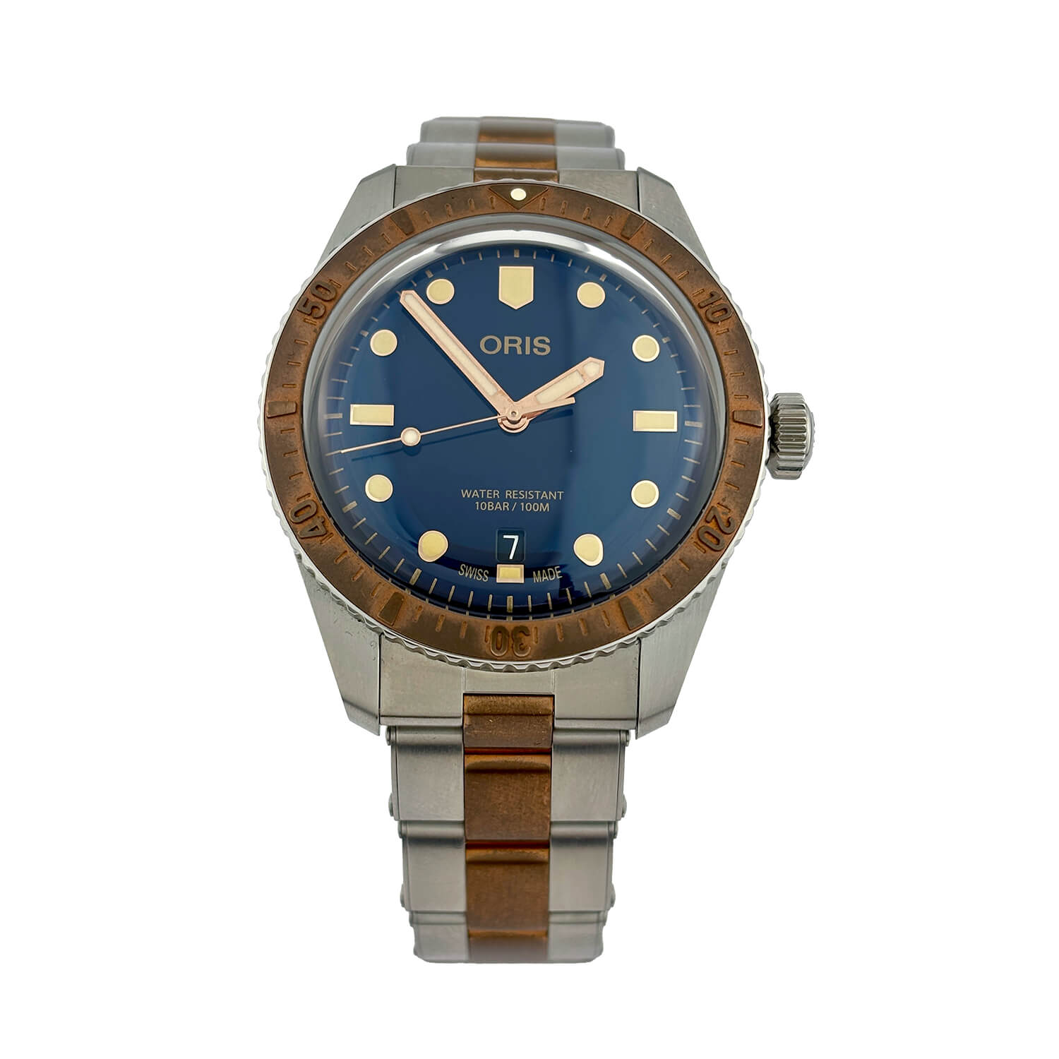 Pre-Owned Divers 65 40mm Blue Dial Steel Bracelet
