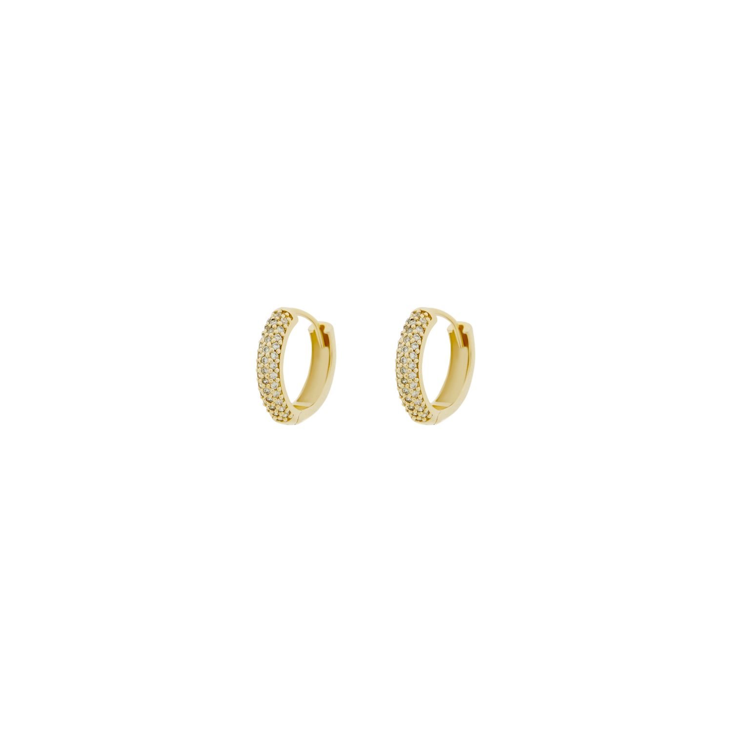 Dana Gold Vermeil Cubic Zirconia Hoop Earrings Ladies