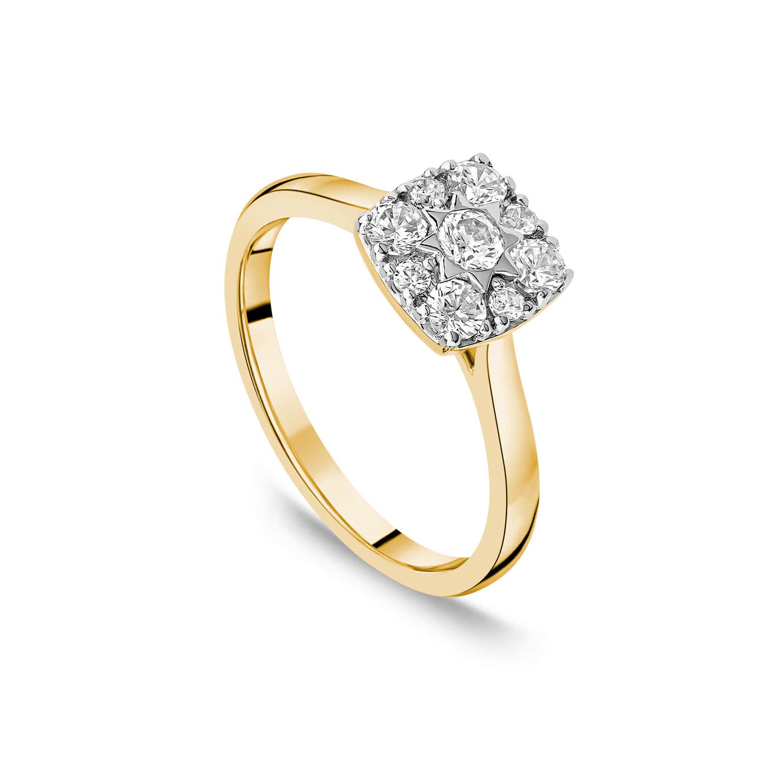 9ct Gold 0.50ct Diamond Ring Ladies Size: N