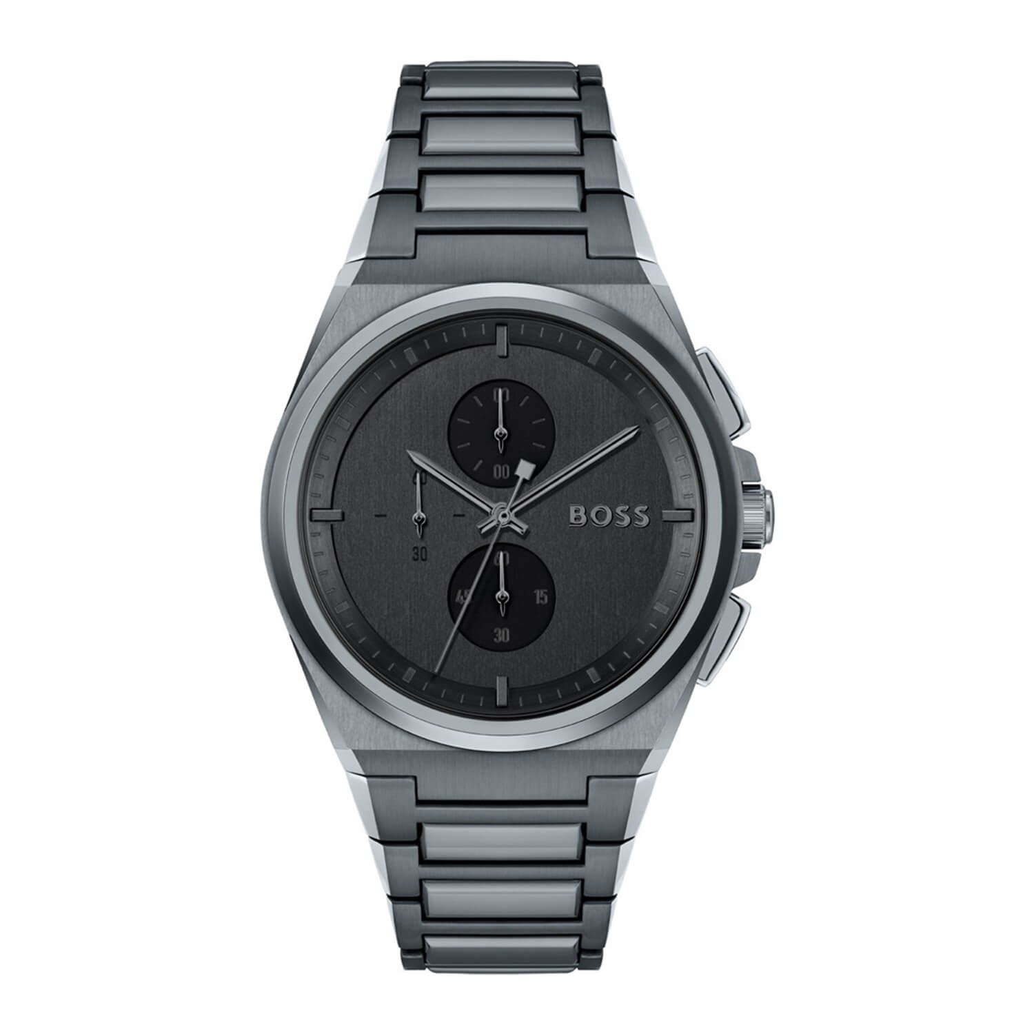 BOSS Steer 44mm Grey Brushed Dial Watch