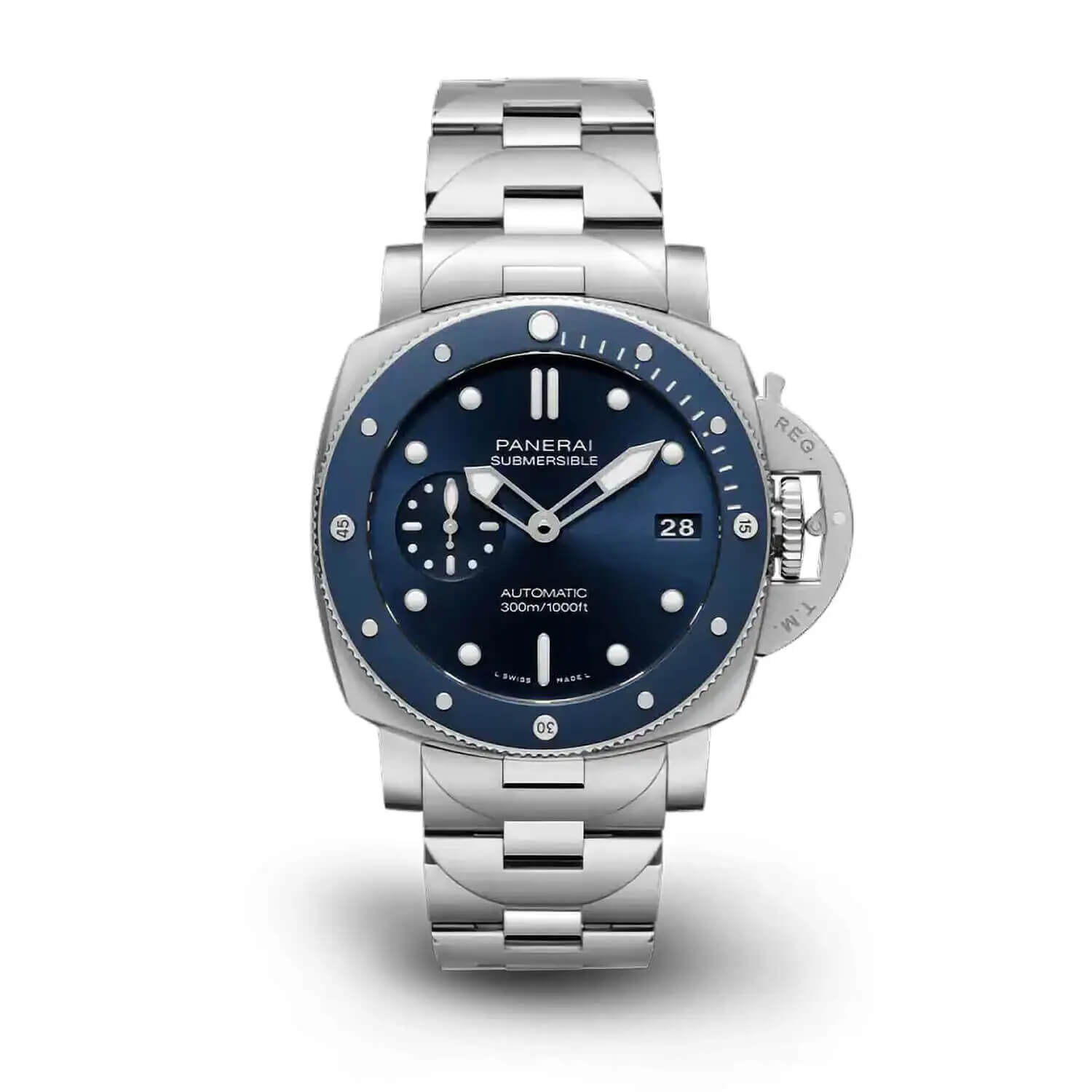 Submersible 42mm Blu Notte Blue Dial Silver Bracelet Men's