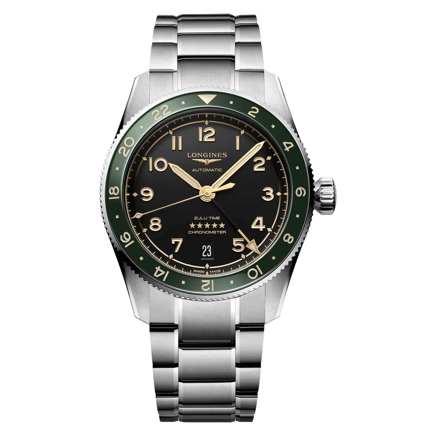 Spirit 39mm Anthracite Dial Ceramic Case Stainless Steel Bracelet