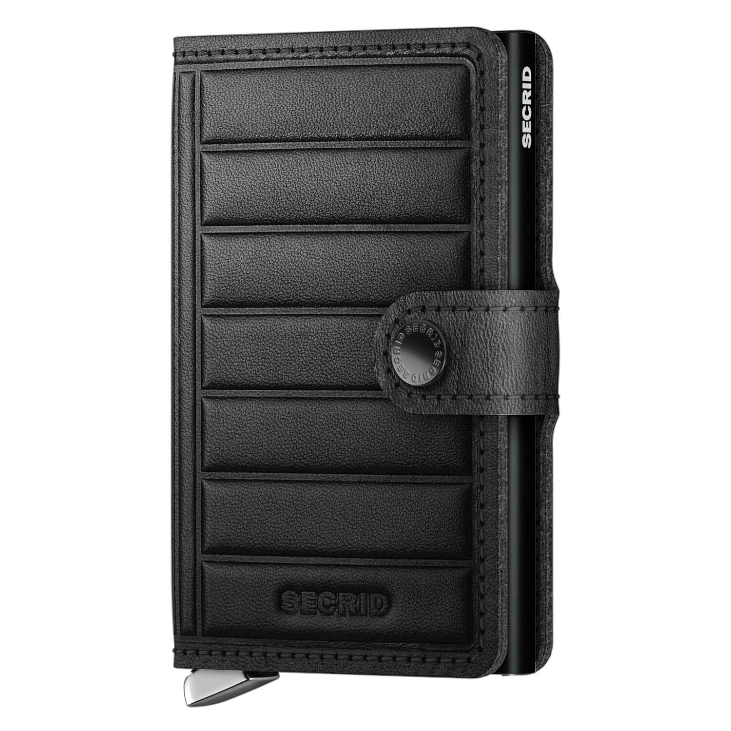 Emboss Lines Black Miniwallet