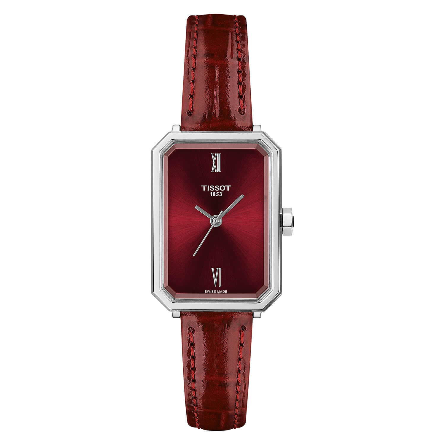 SRV 30mm Red Dial Leather Strap Ladies