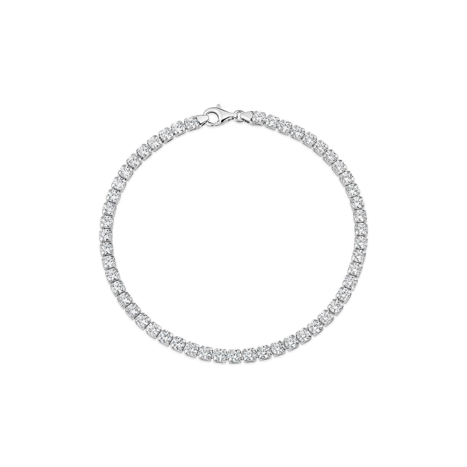 Silver Cubic Zirconia Tennis Bracelet