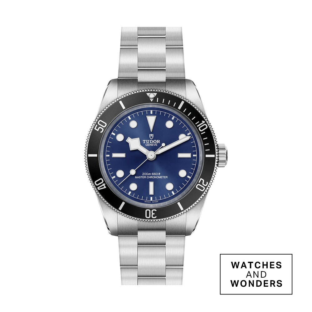 Black Bay 68 43mm Blue Dial Steel Three-Link Bracelet Men's