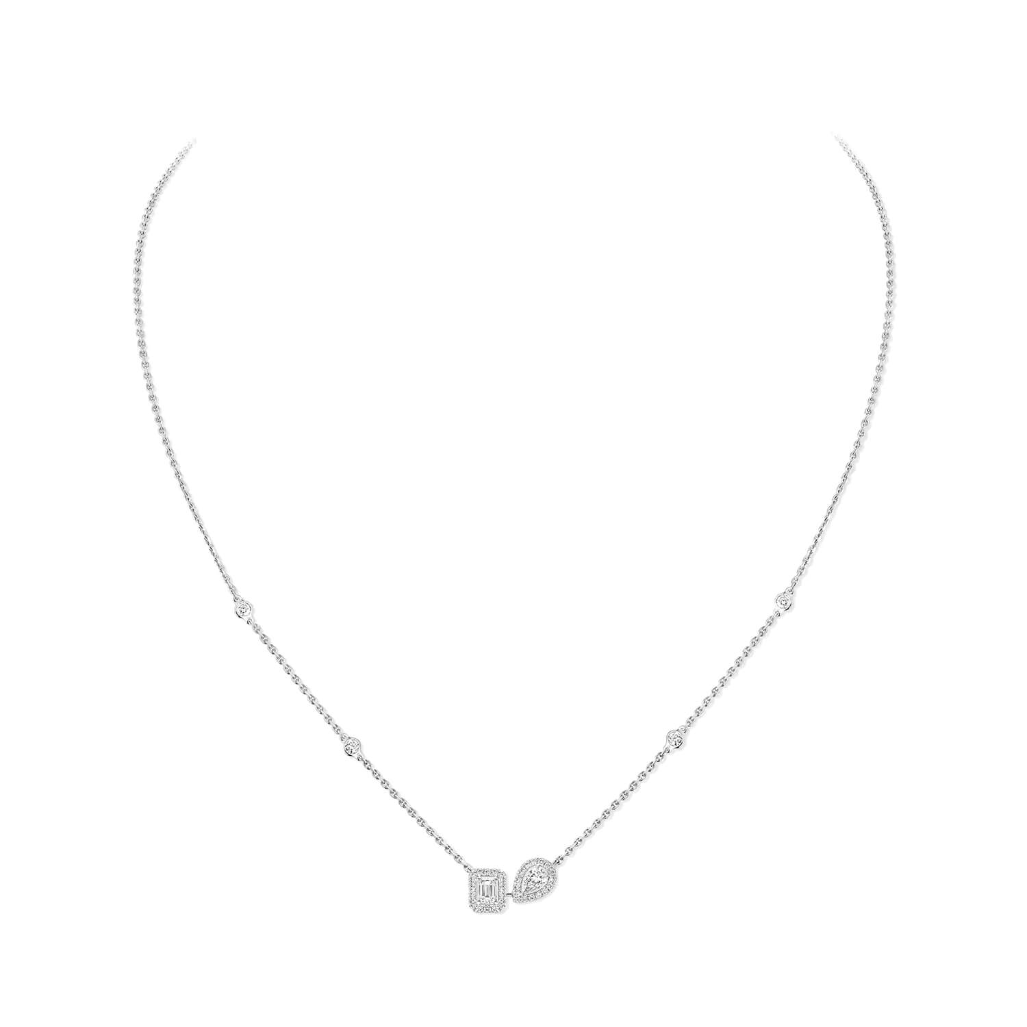 My Twin Toi & Moi Gold 0.30ct Diamond Necklace Ladies